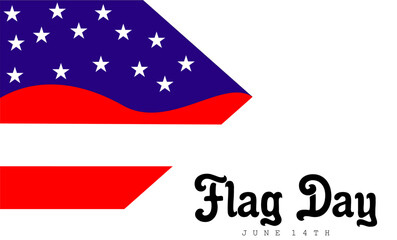 flag day theme greeting banner poster design