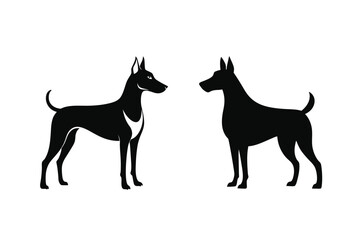 Pet dog icon symbol template for graphic and web design collection logo silhouette vector illustration
