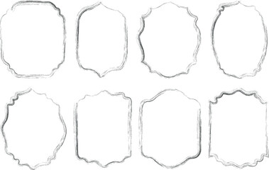 Elegant Retro Frame and Label Vector Set – Intricate Vintage Design Borders and Shapes for Artistic Decoration and Illustration Projects