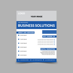 Obraz premium New flyer design Template, Simple flyer design, Clean and creative flyer design.