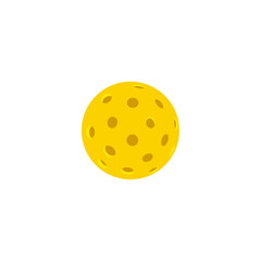 Pickleball ball, vector illustration isolated on white background