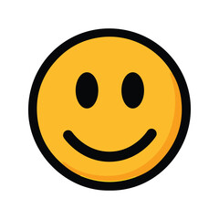Smiling Face Emoji Icon – Yellow Happy Expression Symbol