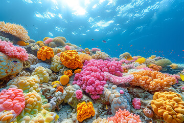 Beneath the Surface: Vibrant Coral Reef in Full Color