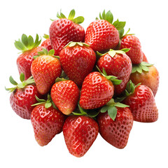 strawberries on white background