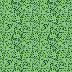 Cute seamless vector floral pattern. Endless print made of small purple and lilac flowers. Summer and spring motifs. Black background. Stock vector illustration.
