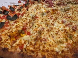 pizza com queijo e tomate 