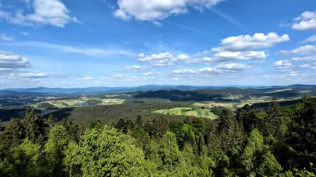 Hiking Tour to the Devils Table in the bavarian Forests Germany