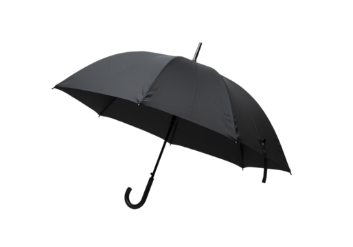 Dark Umbrella Against Black isolated on transparent baackground