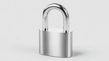 Classic padlock on a clean white background symbolizing security and protection for personal belongings and assets
