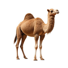 Single Camel Against Transparent Background