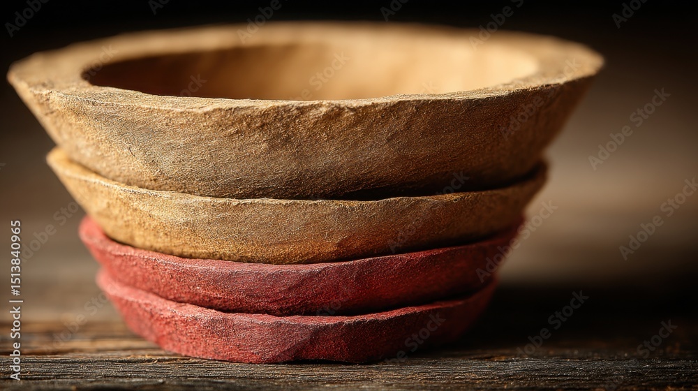 Poster a stack of three bowls representing an optimized funnel for improving conversion flow and enhancing 
