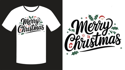 typography t shirt design for Christmas