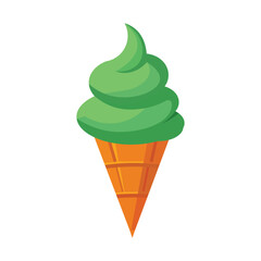 Set of two vector illustrations showcasing ice cream cones. Designs feature black-and-white and vibrant multicolor formats, ideal for creative projects, food-related graphics, and digital design