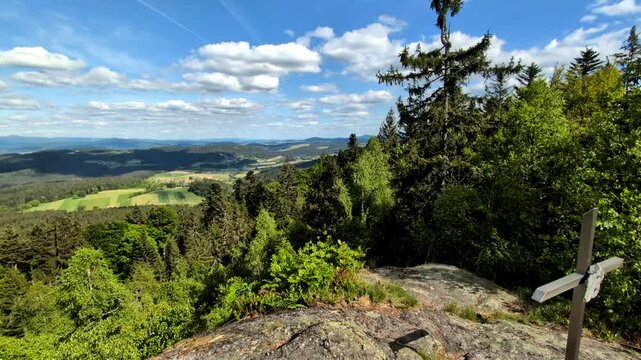 Hiking Tour to the Devils Table in the bavarian Forests Germany