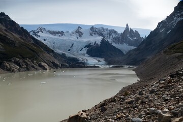 Fototapeta premium beautiful amazing glacier landscape in los glaciares national patk patagonia