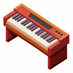 Fototapeta premium piano keys on white background