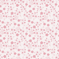 Seamless pattern with Christmas decoration. Green and blue flower pattern.