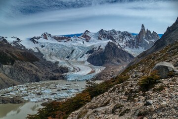 beautiful amazing glacier landscape in los glaciares national patk patagonia