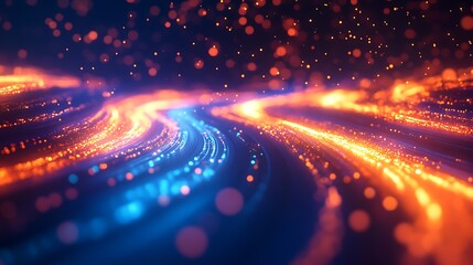 Futuristic Data Center with Energy Streams