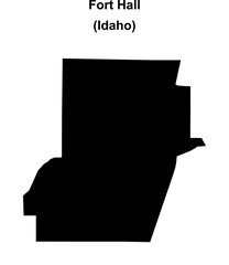 Fort Hall (Idaho) blank outline map
