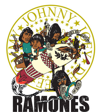Ramones Hey Ho Print Vector