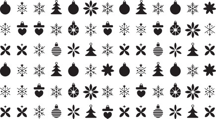 Obraz premium Stylish black christmas trees design featuring crisp lines and clean aesthetics