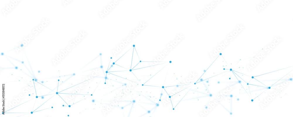 Fototapete abstract white blue digital technology futuristic communication high tech concept background. techno