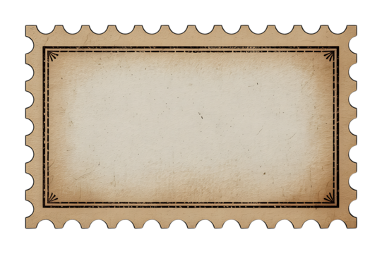 Vintage postage stamp design with blank space for text or message overlay concept