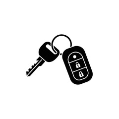 Keys to Freedom: A sleek, high-contrast depiction of a car key with a remote entry fob, symbolizing mobility, security, and the freedom of the open road.
