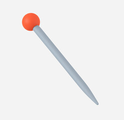 red needle 3D render 