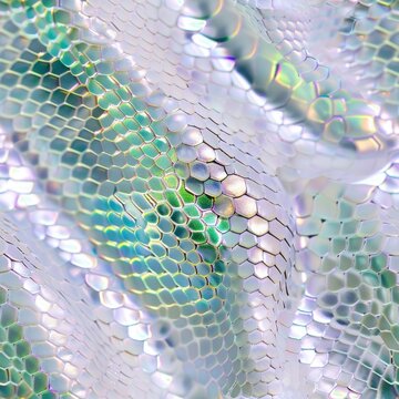 holographic snake skin texture textile