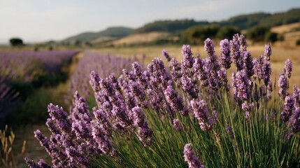 Fototapeta premium Lavender Field in Bloom Landscape