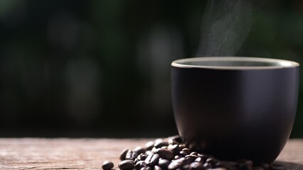 coffee cup, steamed hot coffee, coffee mug