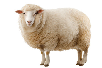 Fototapeta premium Farm Sheep Isolated on Transparent Background
