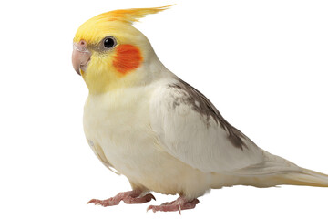 Pet Cockatiel Side View Isolated Cutout