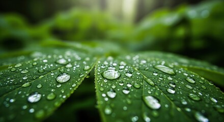 Raindrops on leaf in forest blur | macro monsoon nature | rain aesthetic wallpaper background, monsoon rain news update