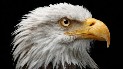 Fototapeta premium Close Up of Bald Eagle Profile