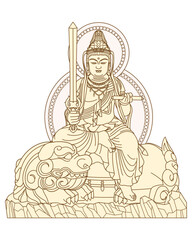 仏像 文殊菩薩 Mañjuśrī Bodhisattva