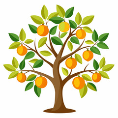 Obraz premium vector illustration of an apple tree