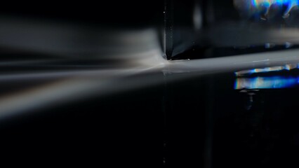 Light Interacting with Glass Creating Stunning Visual Effects