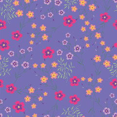 Fototapeta premium vintage small flowers seamless pattern