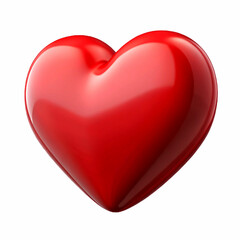 3d icon higher quality  red heart isolated on white