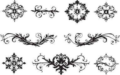 A set of elements, symbols, ornaments, mandalas. Hand drawn vector illustration