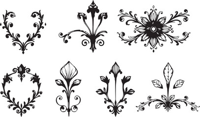 Fototapeta premium A set of elements, symbols, ornaments, mandalas. Hand drawn vector illustration
