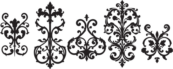 A set of elements, symbols, ornaments, mandalas. Hand drawn vector illustration