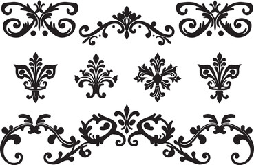 A set of elements, symbols, ornaments, mandalas. Hand drawn vector illustration