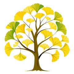 Obraz premium autumn tree vector illustration