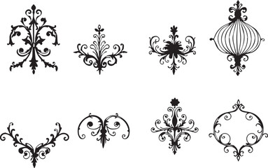 A set of elements, symbols, ornaments, mandalas. Hand drawn vector illustration