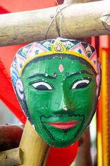 Masks from paper, wood glue and sawdust. Eco friendly and recycle handy craft.