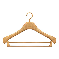 wooden hanger isolated on transparent background Remove png, Clipping Path